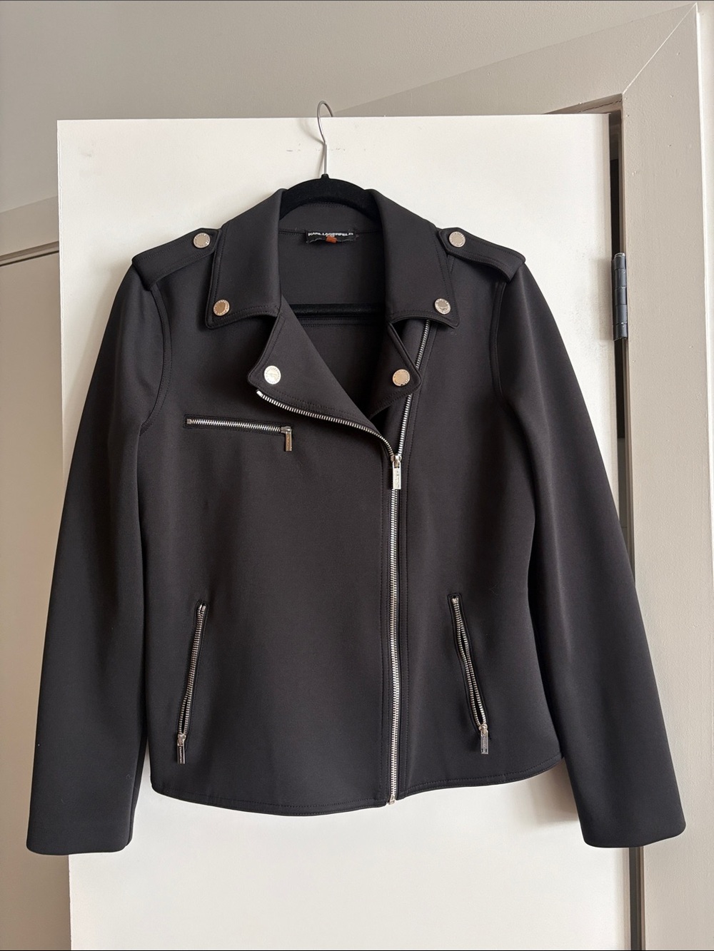 KARL LAGERFELD Women’s Moto Black Jacket